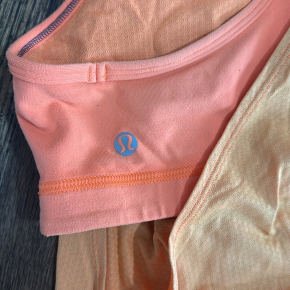 Orange tank top with built in bra - Picture 3 of 3